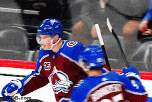 Hockey Player Wearing Number 23 Jersey GIF