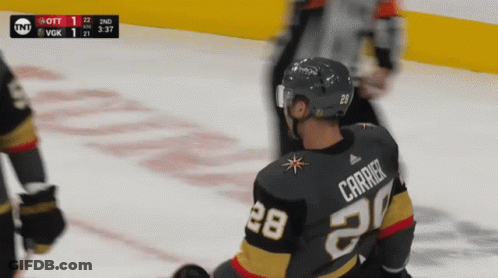 Hockey Player Wearing Number 28 GIF
