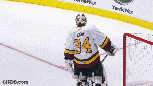 Hockey Player Wearing Number 34 Jersey GIF