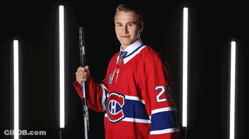 Hockey Player Wearing Number 46 Jersey GIF