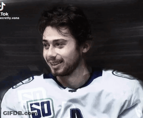 Hockey Player Wearing Number 50 Jersey GIF