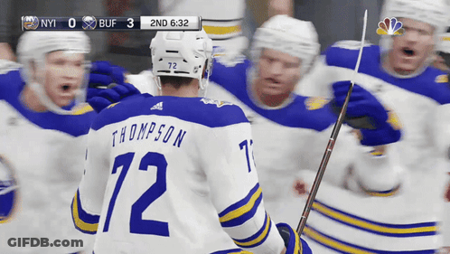 Hockey Player Wearing Number 72 Jersey GIF