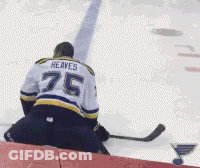 Hockey Player Wearing Number 75 Jersey GIF