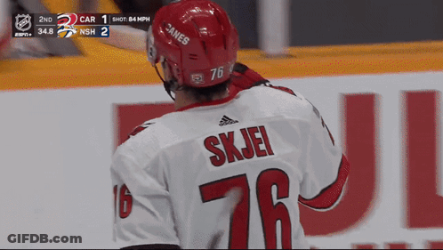 Hockey Player Wearing Number 76 Jersey GIF
