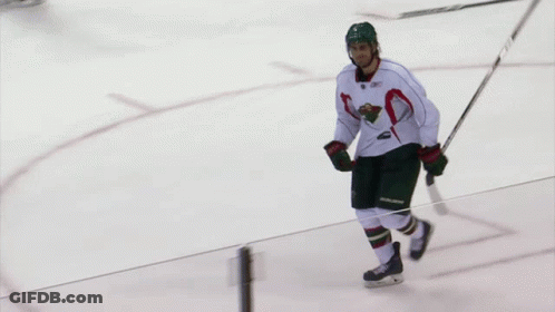 Hockey Player Wearing Number 8 Jersey GIF