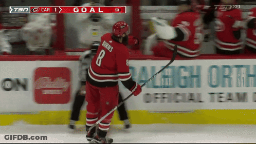 Hockey Player Wearing Number 8 Jersey GIF