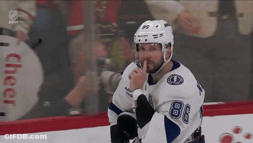 Hockey Player Wearing Number 86 Jersey GIF