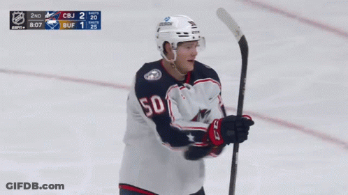 Hockey Player Wearing Satellite Jersey GIF