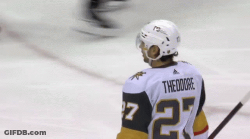 Hockey Player Wearing Theodore Jersey GIF