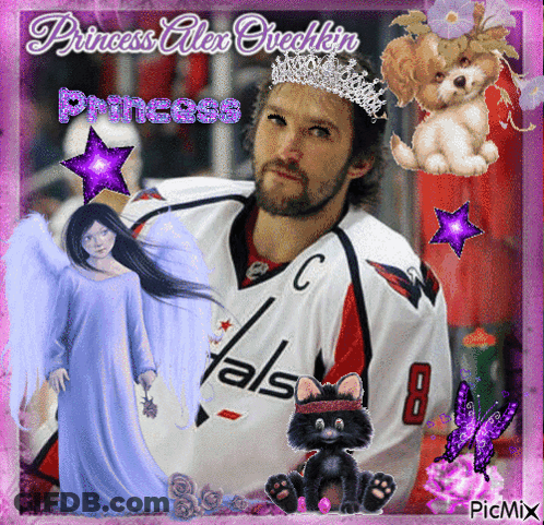 Hockey Player Wearing Tiara Princess Alex Ovechkin GIF