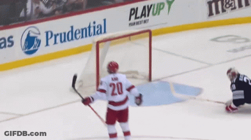 Hockey Player White Jersey Number 28 GIF