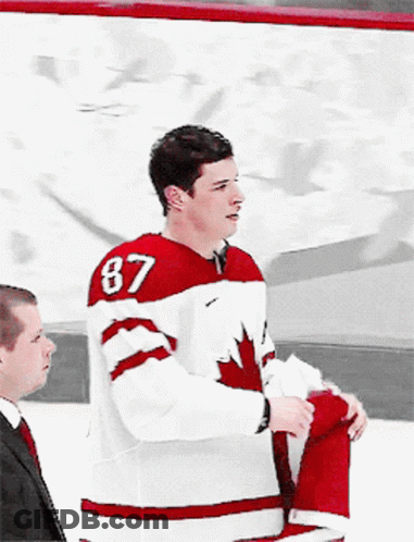 Hockey Player With 87 On Jersey GIF