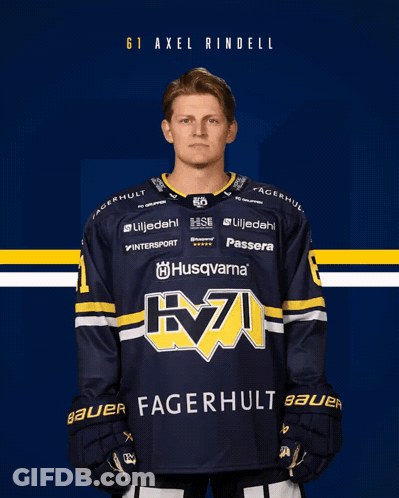 Hockey Player With Axel Rindell Jersey GIF