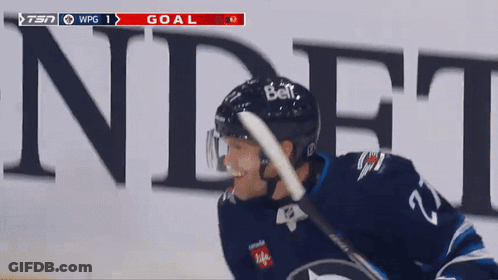 Hockey Player With Bell Helmet GIF