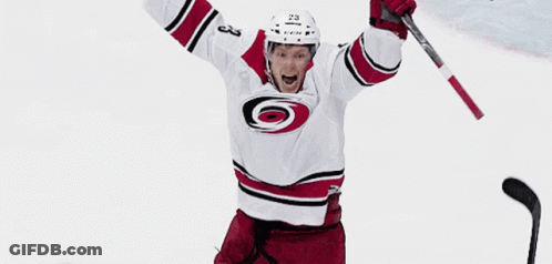 Hockey Player With Cares Helmet GIF