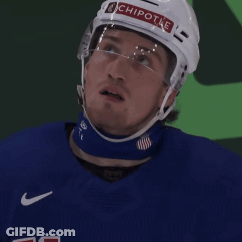 Hockey Player With Chipotle Helmet GIF