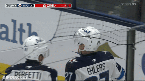 Hockey Player With Ehlers On Jersey GIF