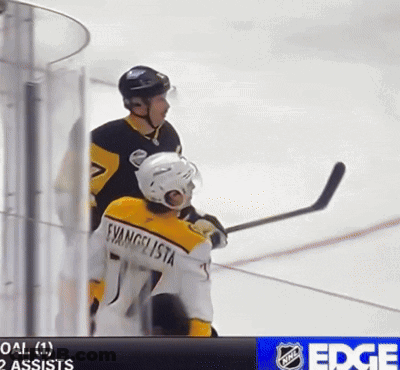 Hockey Player With Evangelista Jersey GIF