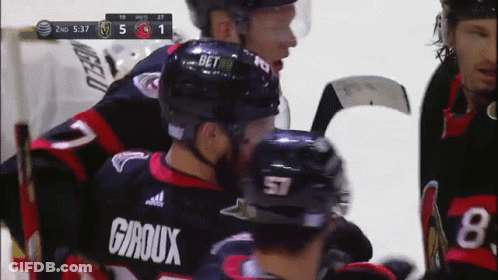 Hockey Player With Giroux On Helmet GIF