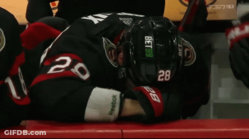 Hockey Player With Giroux On Helmet GIF