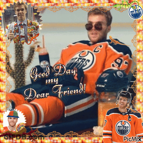 Hockey Player With Good Day My Dear Friend GIF