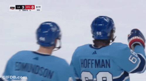 Hockey Player With Hoffman On Jersey GIF