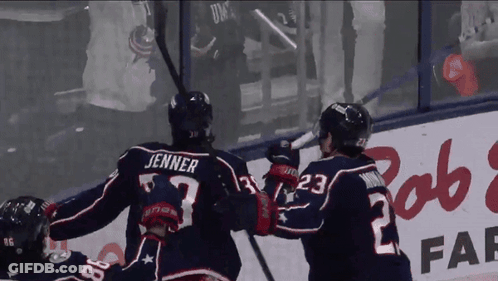 Hockey Player With Jenner On Back GIF