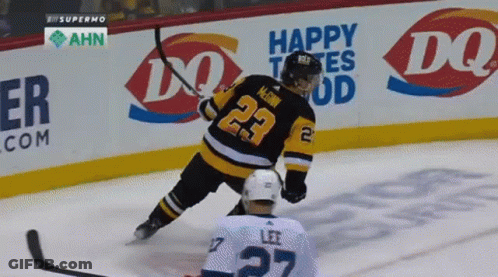 Hockey Player With Jersey Number 23 GIF