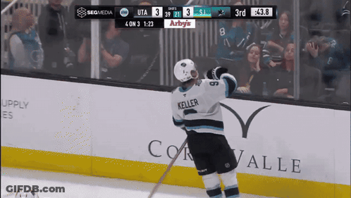 Hockey Player With Keller On Jersey GIF