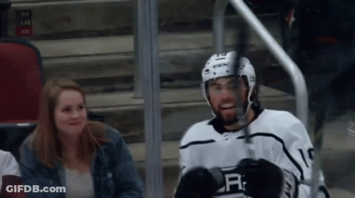 Hockey Player With Letter R On White Jersey GIF