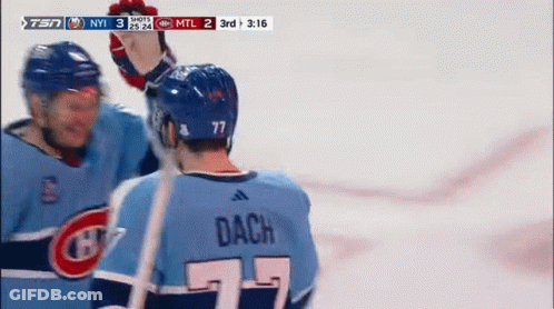 Hockey Player With Name Dach On Back GIF
