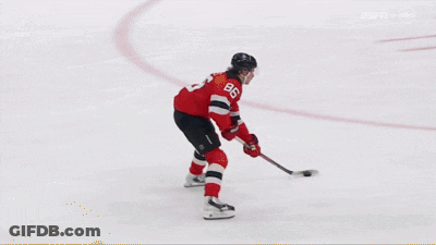 Hockey Player With Number 16 GIF