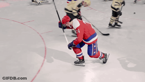 Hockey Player With Number 17 Jersey GIF