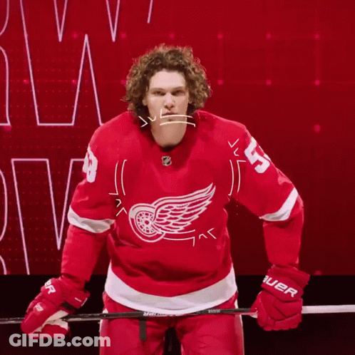 Hockey Player With Number 18 GIF