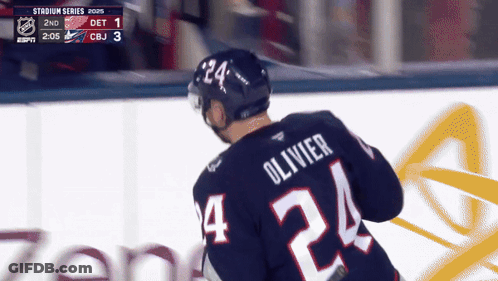 Hockey Player With Number 24 GIF