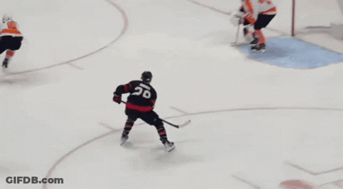 Hockey Player With Number 28 GIF