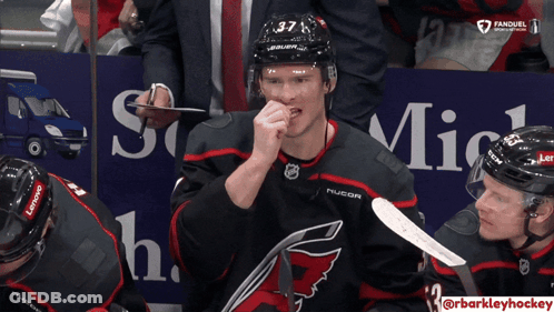 Hockey Player With Number 37 Jersey GIF
