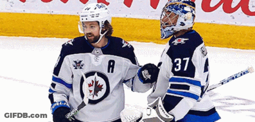 Hockey Player With Number 37 GIF