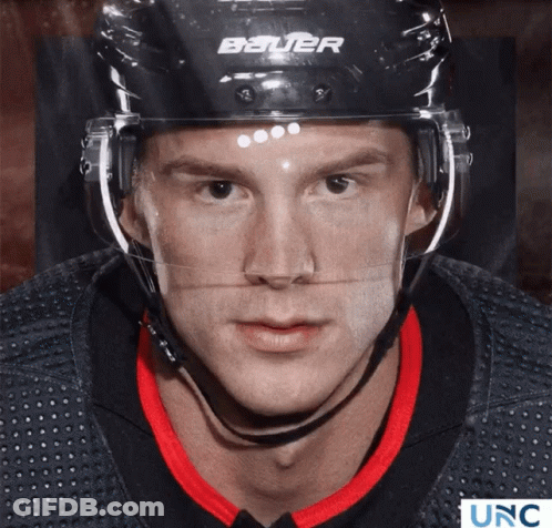 Hockey Player With Number 37 On Helmet GIF