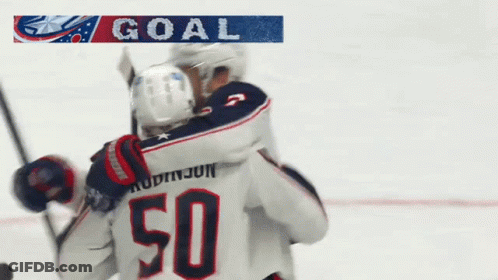 Hockey Player With Number 50 Jersey GIF