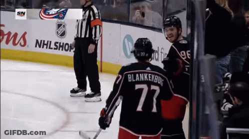 Hockey Player With Number 77 Jersey GIF