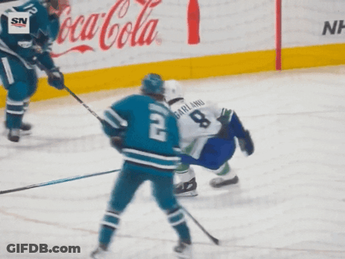 Hockey Player With Number 8 GIF