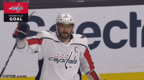 Hockey Player With Number 8 On Helmet GIF
