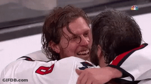 Hockey Player With Number 8 On Helmet GIF