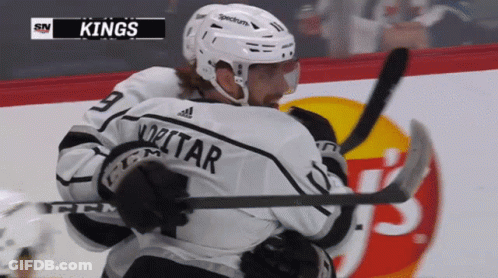 Hockey Player With Number 9 Jersey GIF