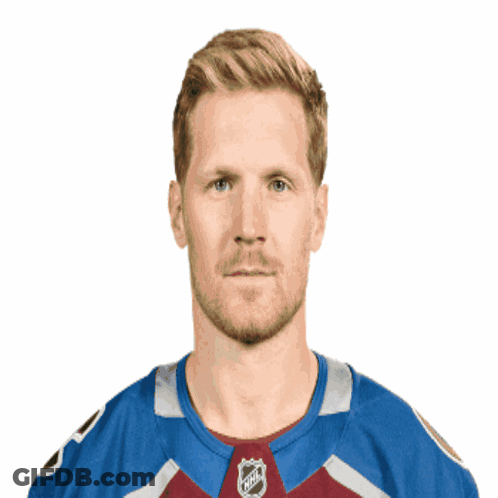 Hockey Player With Shovel Sticking Out Of Nose GIF