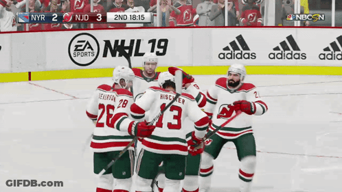 Hockey Players Celebrating Goal EA Sports GIF