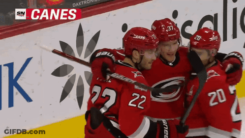 Hockey Players Celebrating Goal GIF