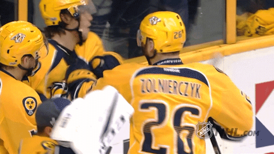 Hockey Players Celebration Funny Hug GIF