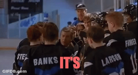 Hockey Players In Huddle Saying Banks It's On GIF